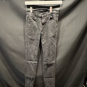 Black Jeans With Leopard Print